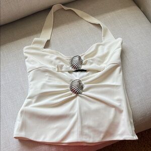 Zara halter shell top